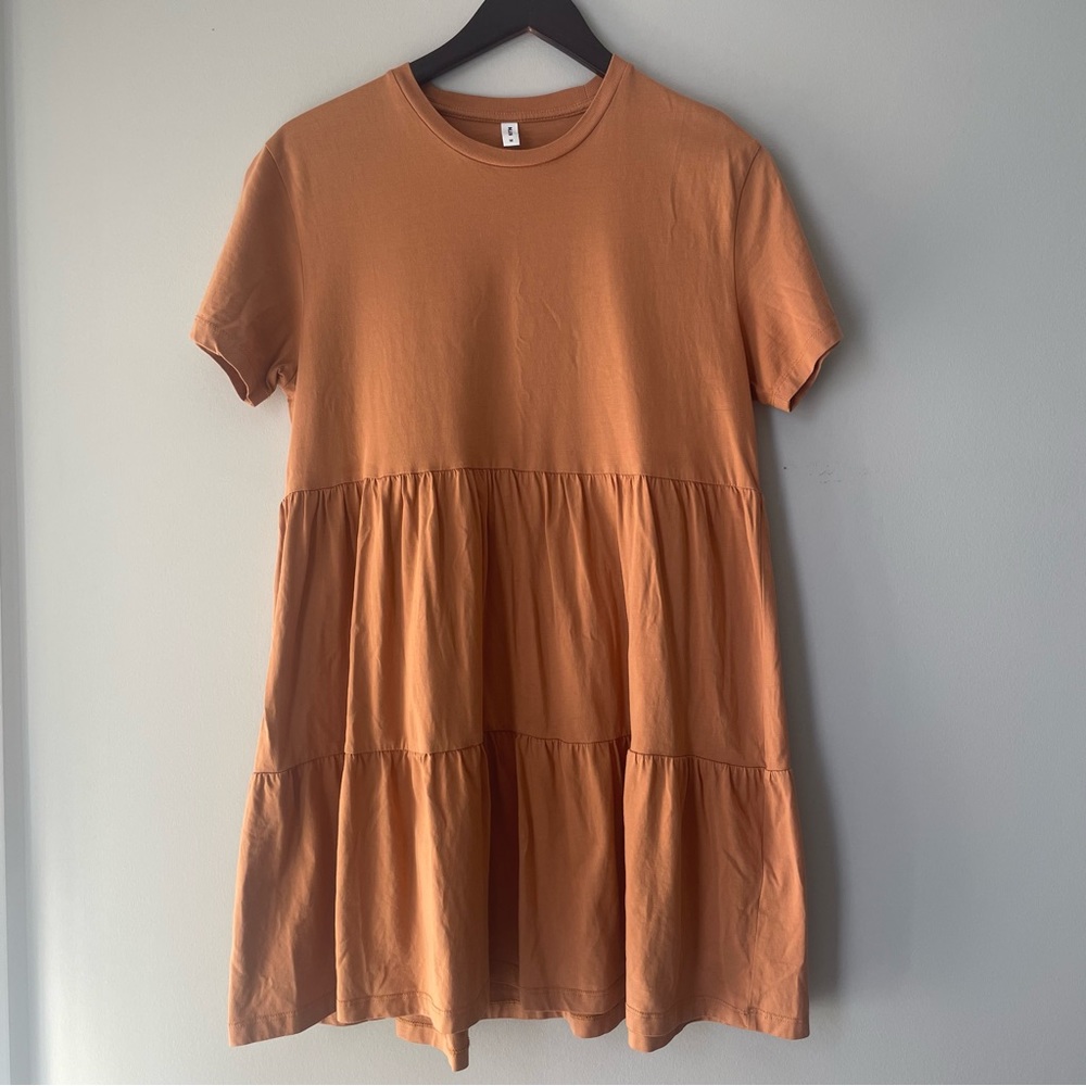 KOTN Tiered Babydoll Dress in Clay